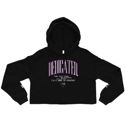 Dedicated Black & Pink - Womens Crop Hoodie